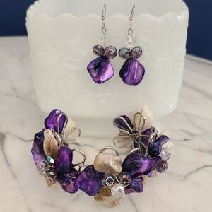 Bracelet and Drop Earrings Set